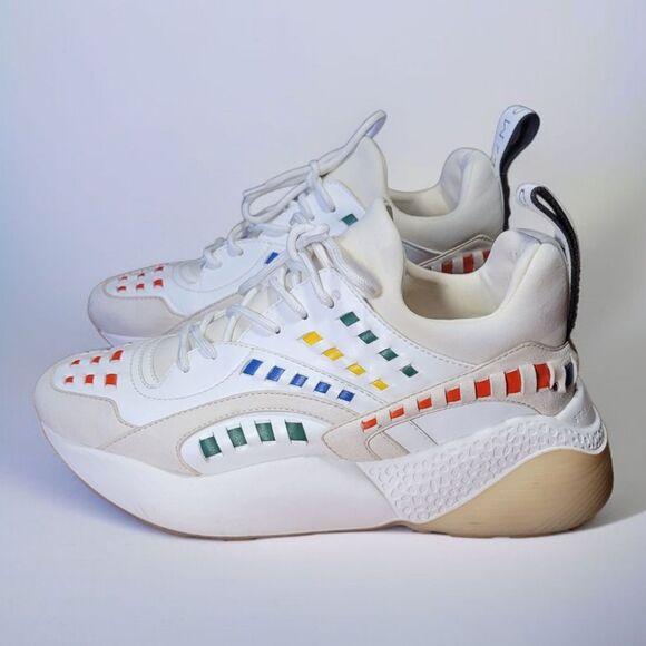 Stella McCartney Eclypse Interwoven Rainbow Dad Shoes - Picture 1 of 10